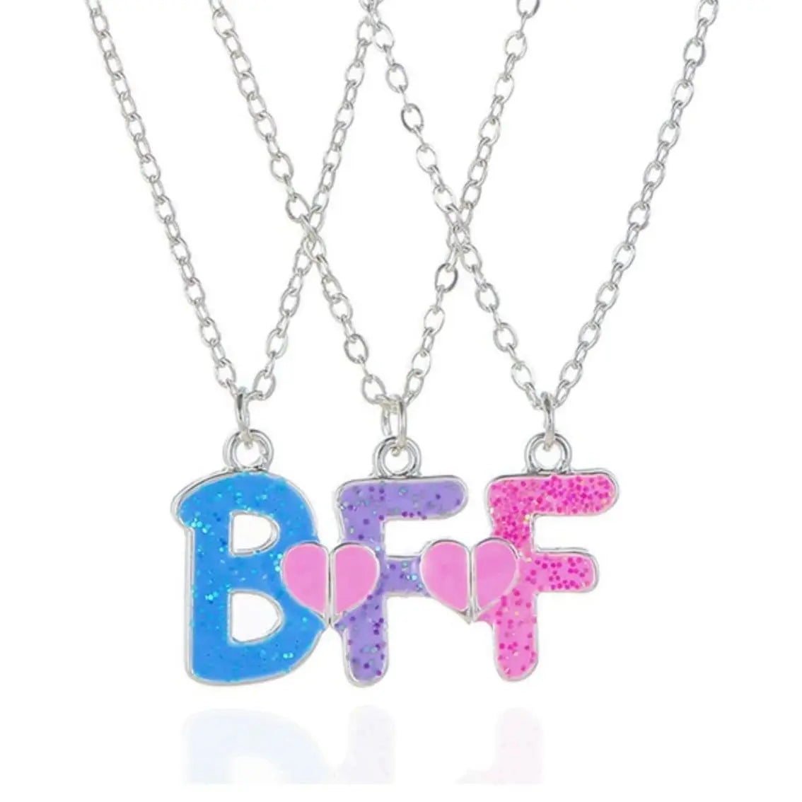BFF Letter Necklace For 3