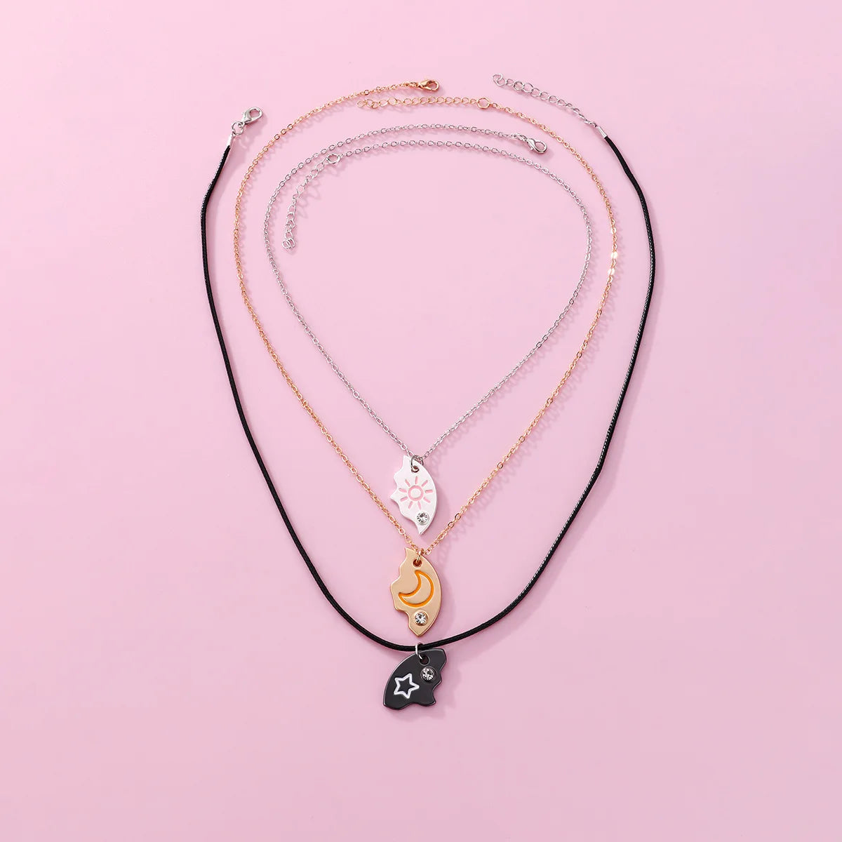 Sun, Moon & Star Necklace For 3 BFFs