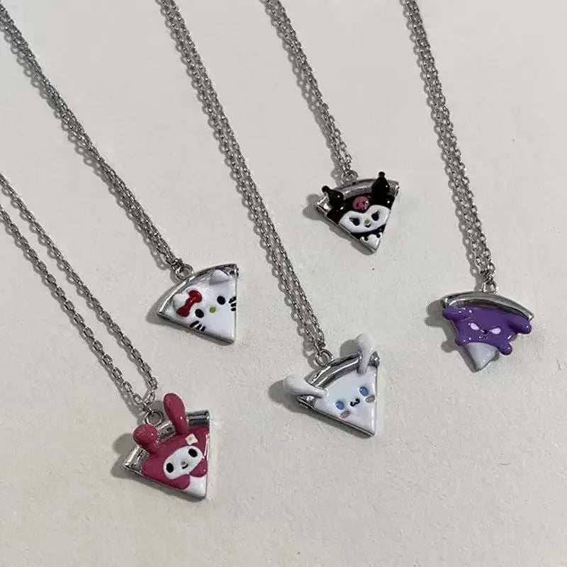 Sanrio Magnetic Pizza Necklace For 5 Friends