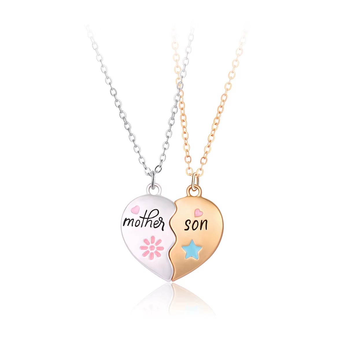 Mother Daughter Heart Necklace