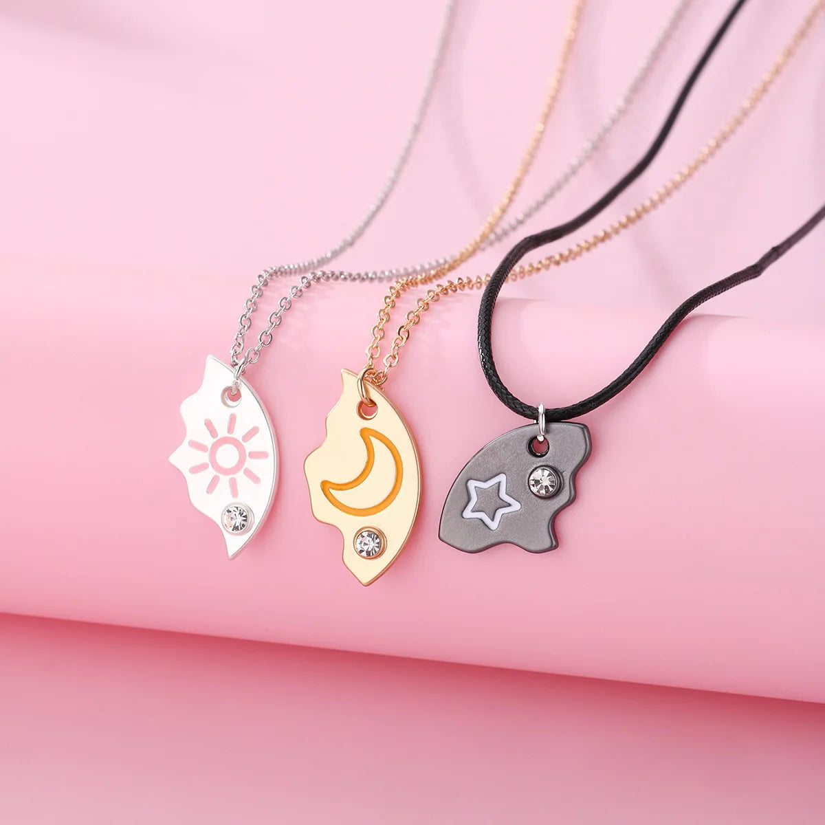 Sun, Moon & Star Necklace For 3 BFFs