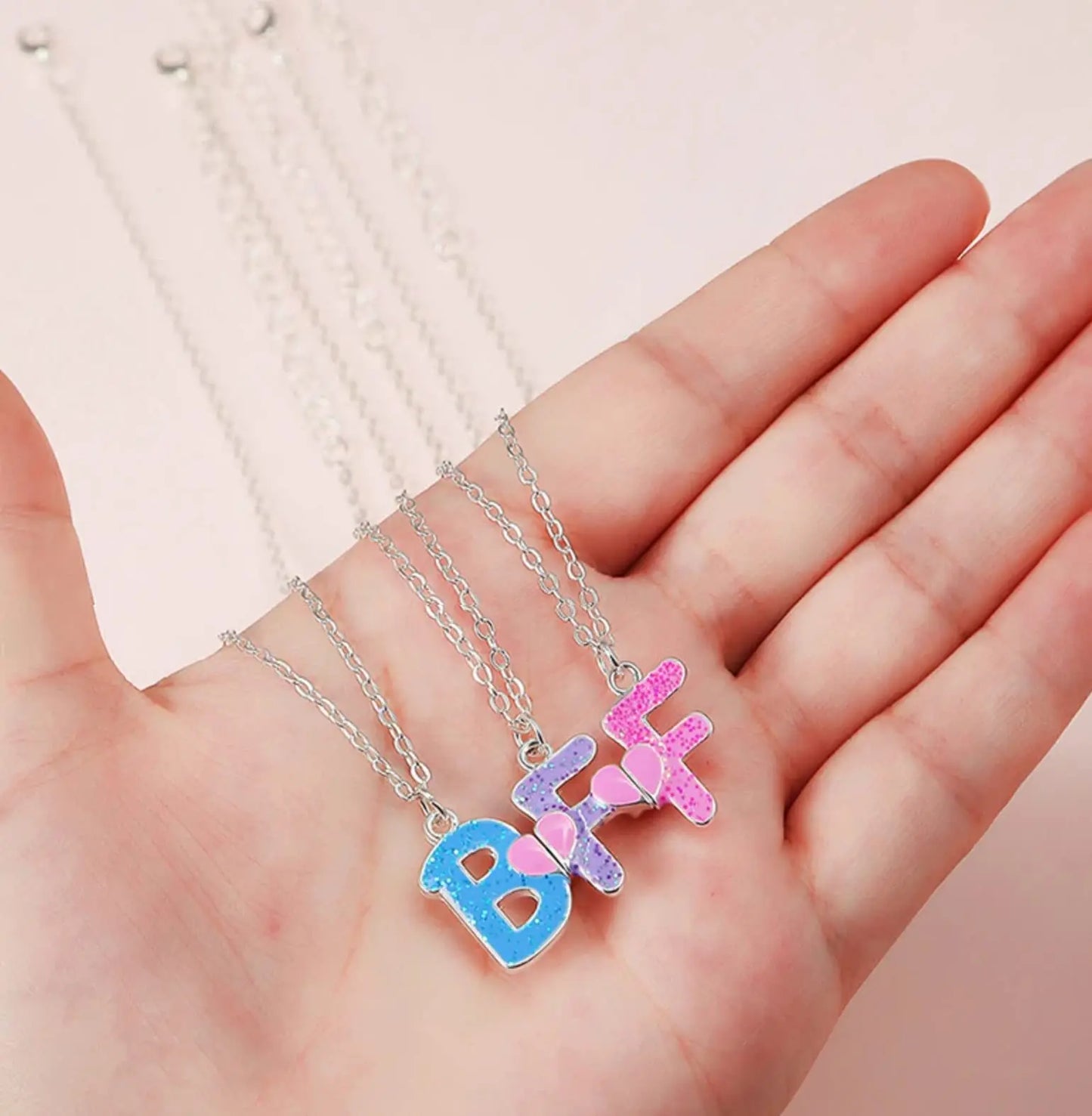 BFF Letter Necklace For 3