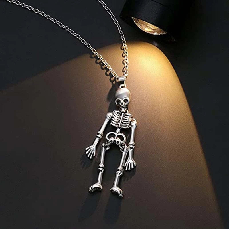 Together Till Death BFF Skeleton Necklace