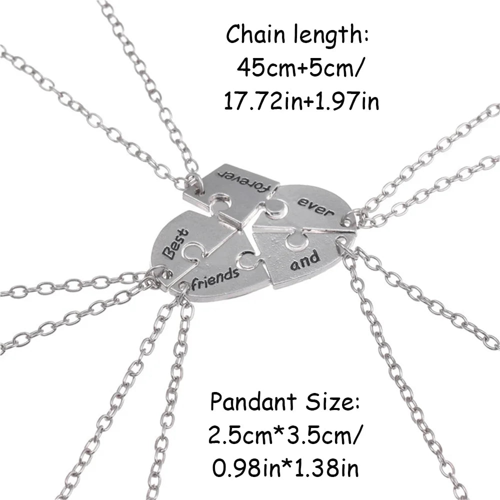 Puzzle Necklace For 5 Best Friends