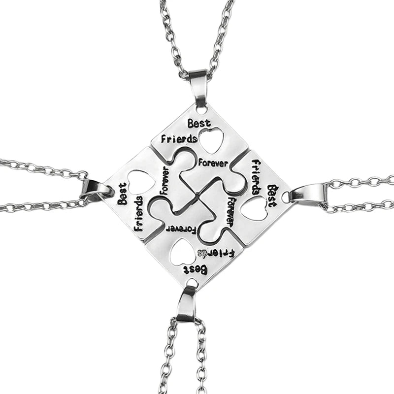 Puzzle Necklace For 4 BFFs