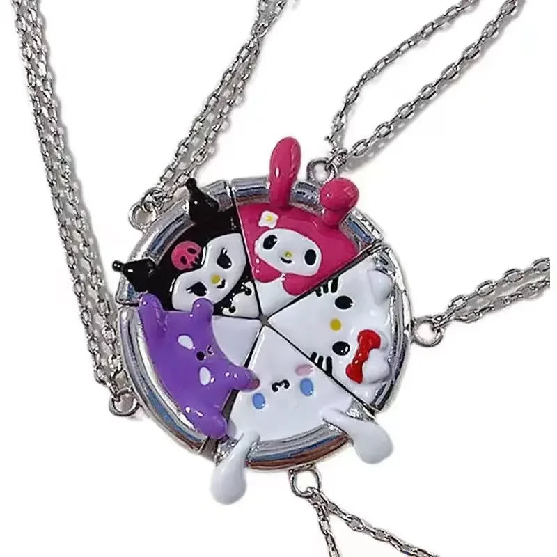 Sanrio Magnetic Pizza Necklace For 5 Friends