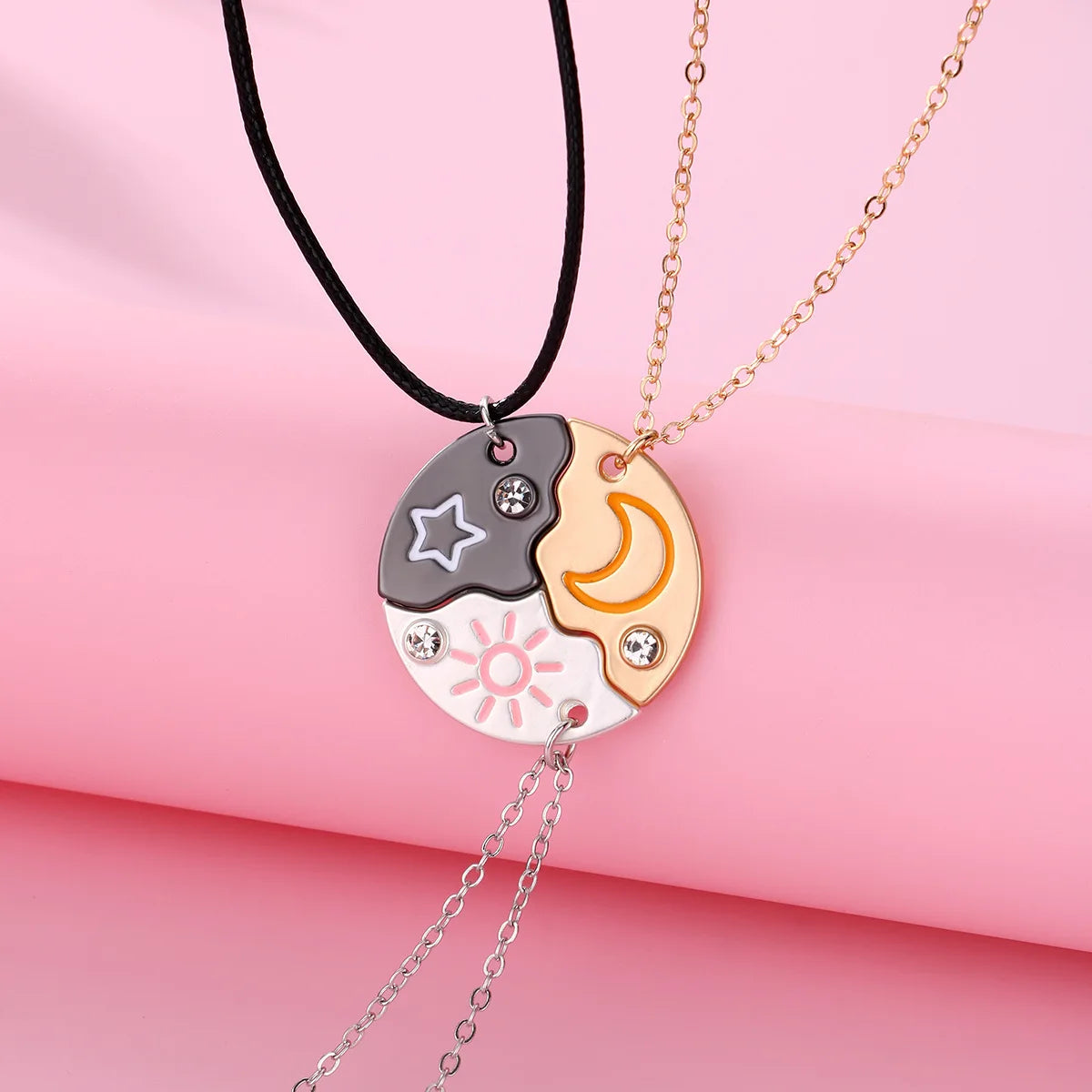 Sun, Moon & Star Necklace For 3 BFFs