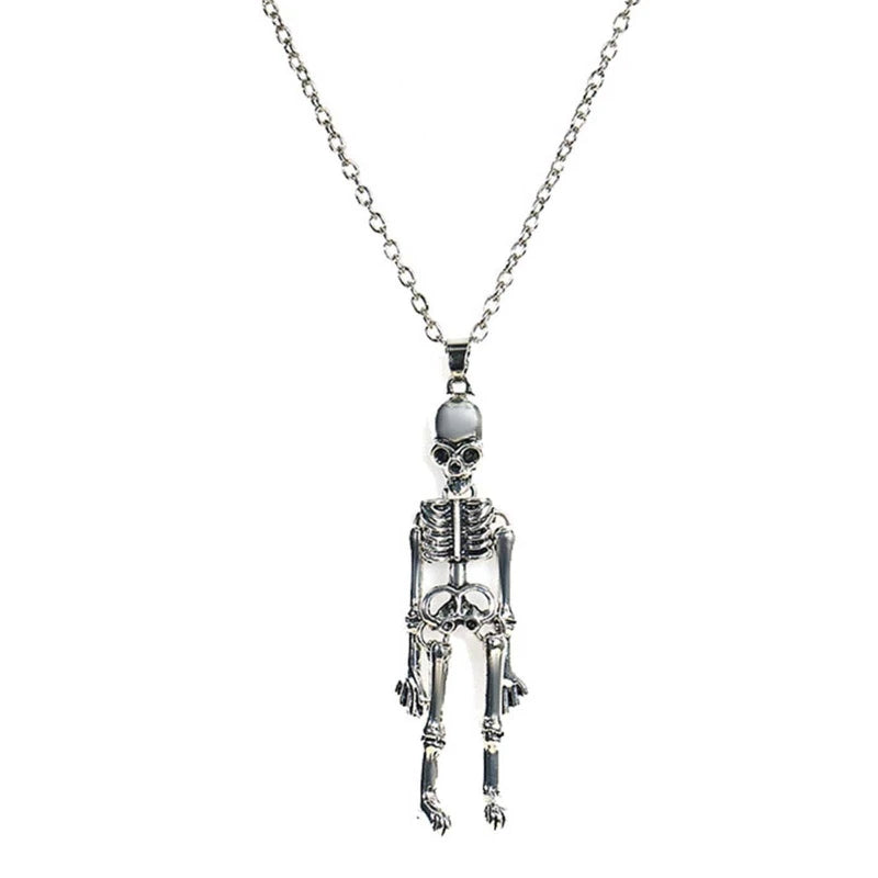Together Till Death BFF Skeleton Necklace