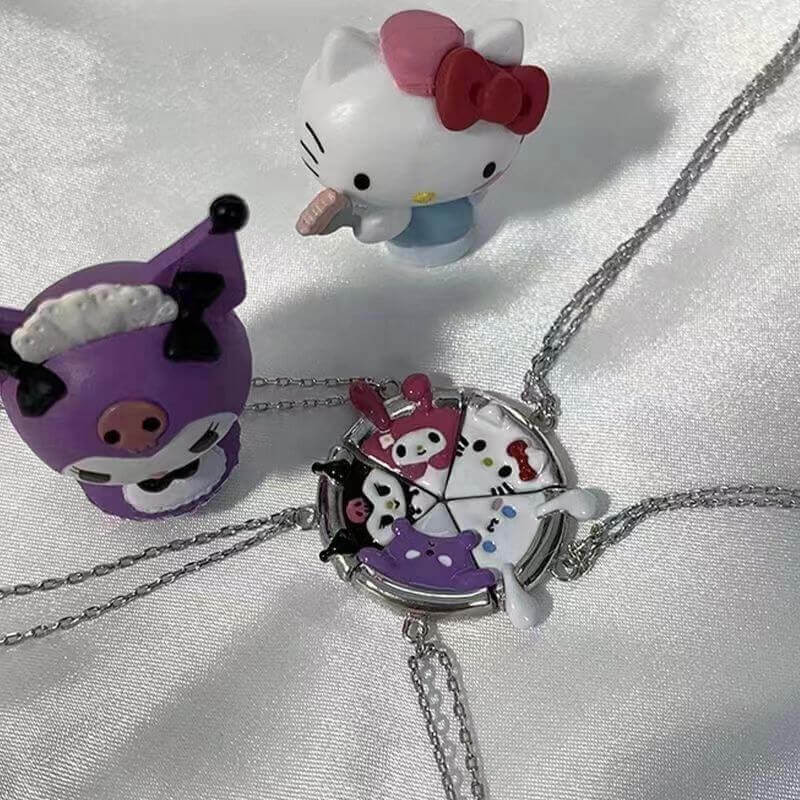 Sanrio Magnetic Pizza Necklace For 5 Friends