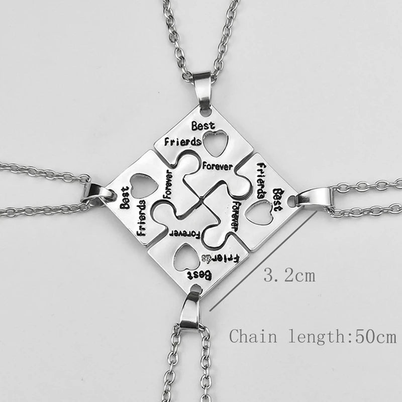 Puzzle Necklace For 4 BFFs