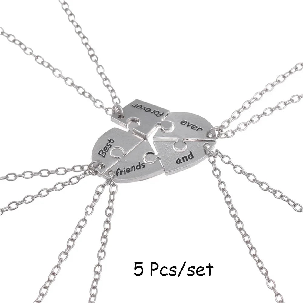 Puzzle Necklace For 5 Best Friends
