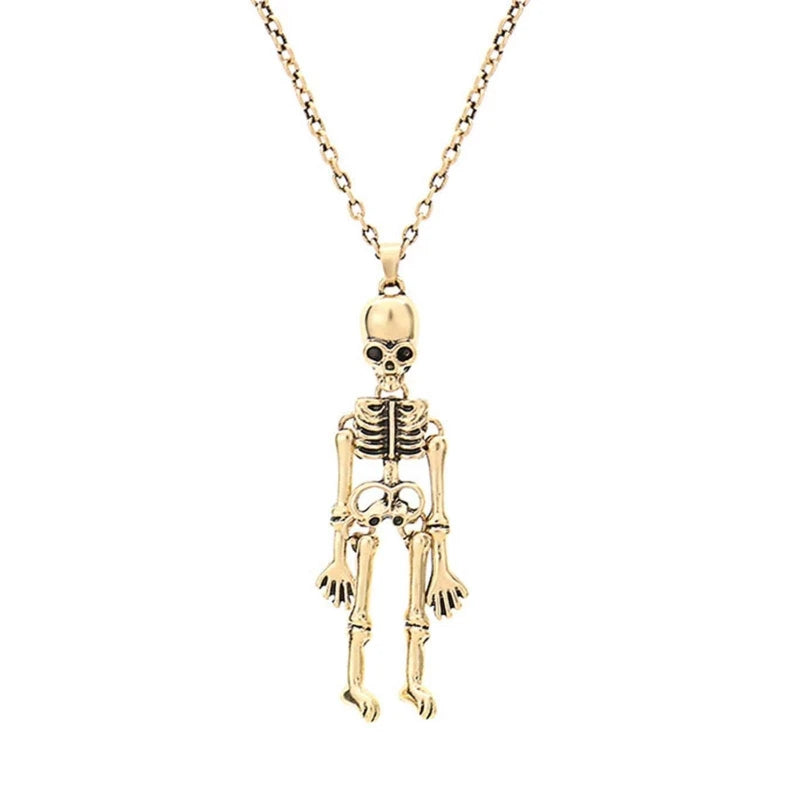 Together Till Death BFF Skeleton Necklace