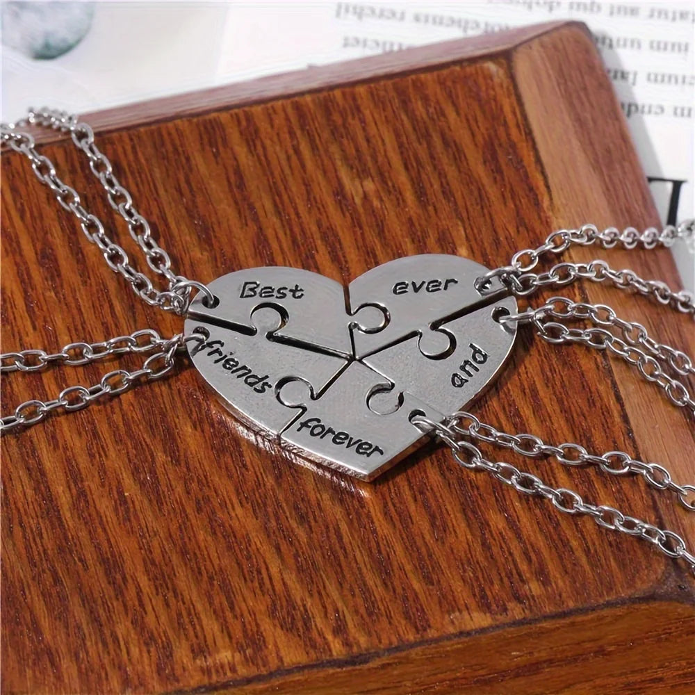 Puzzle Necklace For 5 Best Friends